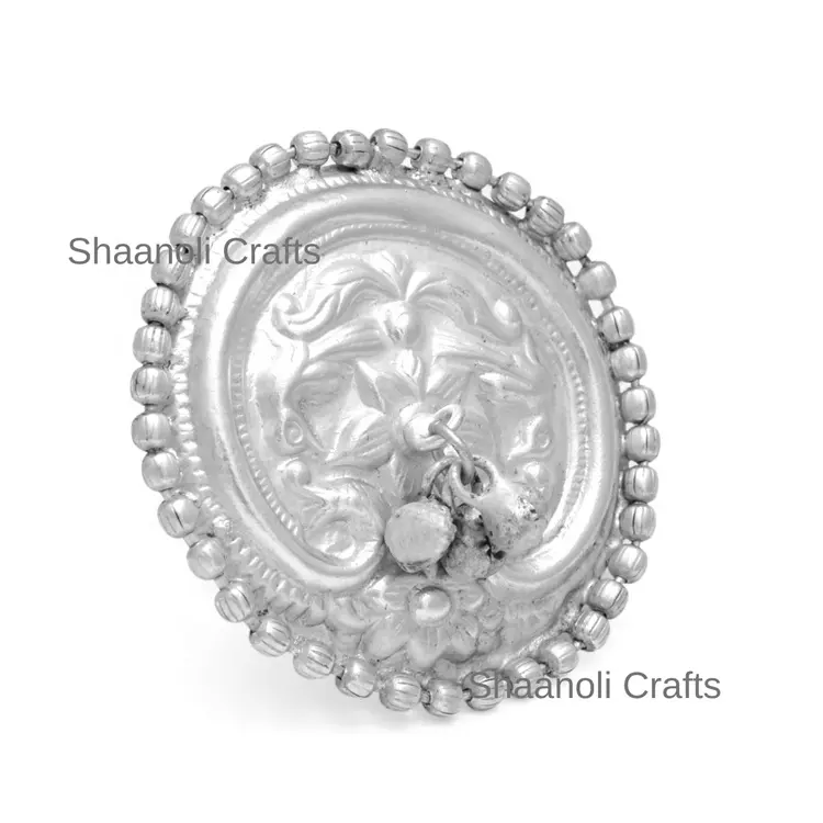 Круглая форма этнический дизайн серебряные окисленные ювелирные изделия богемные регулируемые кольца