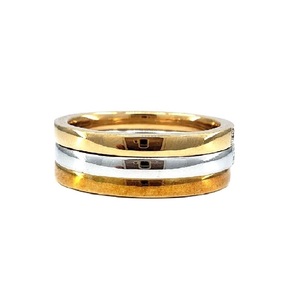 Bijoux sur mesure avec logo, meilleure qualité, or massif 18 carats tricolore, diamant naturel serti pavé, petite alliance classique pour mariage et fête - Product Image 4