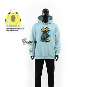 Sudadera con Capucha para Motociclismo con Tela Reforzada con Kevlar y Almohadillas de Protección Intercambiables, Sudaderas con Capucha de Forro Polar con Kevlar - Product Image 4