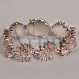 Our Women Bracelet Boasts Stylish Design With 925 Sterling Silver Moissanite Diamonds Making Truly Distinctive Accessories - Product Image 1