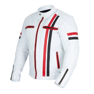 Chaqueta de cuero genuino personalizable de alta calidad a prueba de viento e impermeable para motocicleta y carreras de autos transpirable-Fabricante directo - Product Image 2