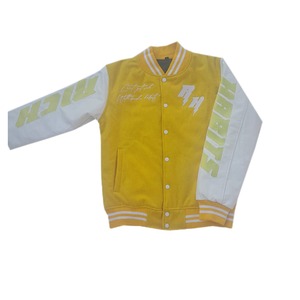 Veste universitaire d'hiver Hommes Respirant Réversible Cuir Tissé Motif Vintage Université Chenille Patches Logo Tissu Léger - Product Image 1