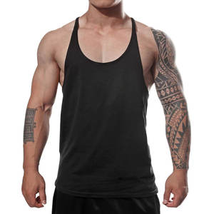 High-Quty Men's Gym Muscle Tank Tops Venta al por mayor Precio barato Algodón suave Fitness Singlet Hood Collar XL Solid Print Gym Training - Product Image 1