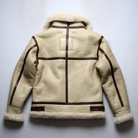 Veste en cuir de mouton en laine blanche pour homme, vêtements de mode, vestes d'hiver en fourrure, manteau en fourrure chez Qasaabco