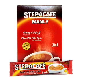 Manly Instant 3in1 170g Boîte 17g Sachets Café au goût amer 'Steppacafe' du Vietnam Pratique pour n'importe où - Product Image 4