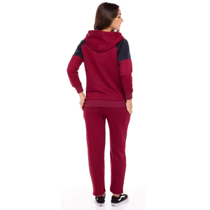 Chándal Informal con Capucha de Invierno de Secado Rápido y Transpirable, 100% Algodón, Color Sólido, Talla Personalizada Unisex, Color de Contraste con Logotipo Personalizado - Product Image 3