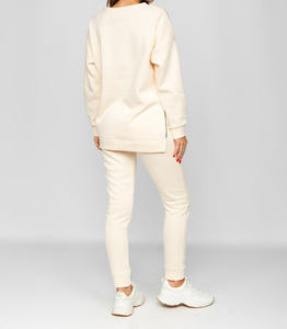 Survêtement de jogging 2 pièces coupe ajustée pour femmes imprimé personnalisé survêtement brossé en polaire à la dernière mode pour l'hiver - Product Image 4