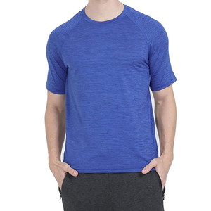 Camiseta de algodón de verano para hombre, Color sólido, Simple cuello redondo, camisetas ajustadas sólidas elásticas para hombre, ropa de calle - Product Image 1