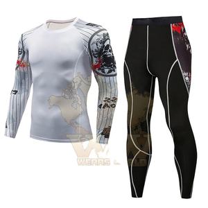 OEM Vente en gros Personnalisé Rash Guard T-shirt de protection solaire pour homme Respirant Séchage rapide Spandex/Nylon Randonnée MMA Impression par sublimation - Product Image 1