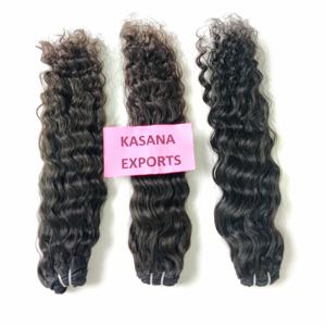 100% venta al por mayor indio doble dibujado crudo 100% paquete Natural cutícula cruda alineada tejiendo extensiones de cabello humano baratas sin procesar - Product Image 5