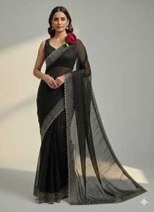 Full <b>Saree</b> Of Heavy quality Original Jimmu chu <b>saree</b> Full zarkhan & Diamond work done in <b>saree</b> - Product Image 2