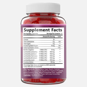 La salute femminile integra i Gummies probiotici delle donne 3 miliardi di CFU con l'estratto di mirtillo rosso per l'equilibrio del lievito e la salute dell'apparato digerente - Product Image 2