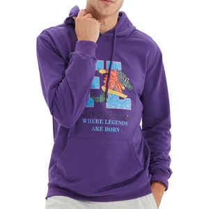 Vente chaude personnalisé à manches longues hiver hommes pull à capuche 100% coton polaire sérigraphie - Product Image 1