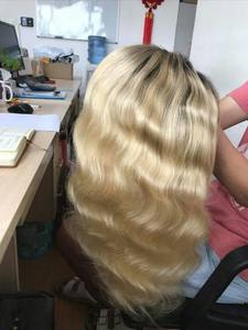 วิกผมลูกไม้ด้านหน้าติดหนังกำพร้าไม่ติดกาวติด100% อินเดียวิกผมบริสุทธิ์จากเรมี่360มนุษย์ - Product Image 3