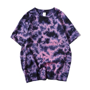 OEM personalizado hombres vibrante Tie-Dye camisetas Premium algodón tejido de punto de manga corta O-cuello transpirable ligero de moda - Product Image 1