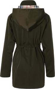 Veste de pluie longue à capuche pour femmes, imperméable, coupe-vent, avec cordon de serrage à la taille - Product Image 2