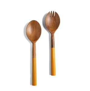 Cuillère artisanale en bois et résine, cuillère de service pour la maison, les hôtels, cuillère à dîner pour la cuisine et la vaisselle, produit de qualité supérieure - Product Image 2