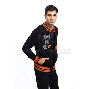 Veste universitaire pour hommes, blouson aviateur rétro élégant pour équipe sportive, club universitaire et streetwear, look décontracté - Product Image 4