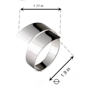 Servilleteros de metal chapados en plata de lujo Diseño moderno de alta calidad para bodas Fiestas y otras ocasiones Surtido y regalo - Product Image 2