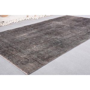 Tapis Turc Vintage Moderne Grand 5.3X10 pieds Gris Patchwork Design Laine Matériau Latex Support pour Adolescents Couloir Modèle Tapis de Chambre - Product Image 3
