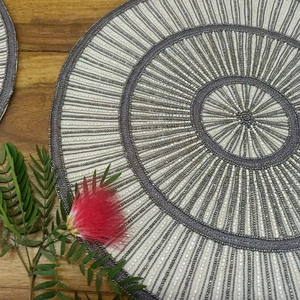Luxury Seed Beads Embroidery Placemats-Eco-Friendly Handmade Customizable for Weddings & Home Decor - Product Image 1