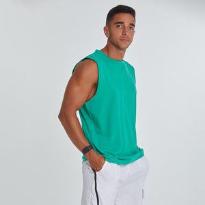 Camiseta sin Mangas Personalizada para Hombre, Nueva Llegada, Talla Grande, Transpirable, para Gimnasio, con Capucha, Material Spandex, Mangas Cortas, Compresión - Product Image 3