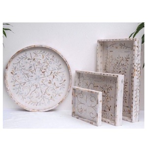 Fait à la main en nacre servant la maison et la cuisine personnalisé pour les meubles de maison décor plateau pour mariage plateau à l'adresse artisanat - Product Image 1