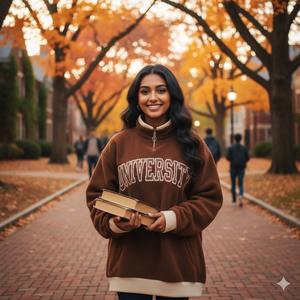 Sudadera Larga de Invierno para Mujer, Personalizada OEM, Talla Grande, Cuello Alto con Media Cremallera, Gruesa, para Hermandad Sigma Chi Phi Sigma Nu - Product Image 1