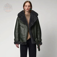 Vestes en cuir véritable pour femmes, doublure en peau de mouton, chaudes, tendance, fermeture éclair intégrale, respirantes, pour l'extérieur, automne, vestes simples pour femmes