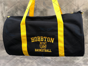 Bolsa de Deporte HOBTON para Equipo de Baloncesto, Negra con Asas Amarillas, Informal, de Poliéster, con Logotipo Personalizado - Product Image 4