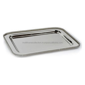 Bandeja rectangular de cobre martillado Suministros directos de fábrica Plato para servir Cupcakes Pastelería Fiesta de cumpleaños Bandeja para servir Utensilios de cocina - Product Image 3
