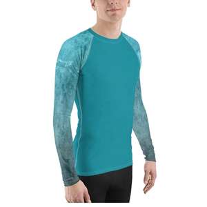 Rash Guard à manches complètes de haute qualité pour hommes Chemise de compression MMA personnalisable avec sublimation de logo haute visibilité - Product Image 5