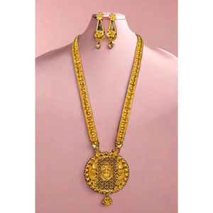 ชุดต่างหูสร้อยคอคุณภาพพรีเมี่ยมชุบทอง22K ชุดเครื่องประดับชุดสร้อยคอต่างหูสำหรับผู้หญิง - Product Image 1