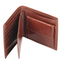 Dompet Pria Kulit Asli Mewah Anti Air Dilengkapi RFID Proteksi, Ritsleting, Logo Embos, Lapisan Poliester, Ukuran Panjang