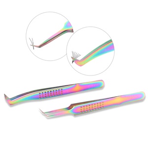 Las pinzas de extensión de pestañas duraderas de diseño ligero con puntas afiladas son perfectamente adecuadas para los técnicos de pestañas - Product Image 2
