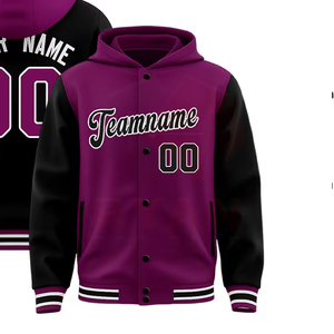 Chaqueta Varsity con Capucha y Diseño de Etiqueta Personalizada de Alta Calidad de Ryan Pro Gear, Cuello Alto, Transpirable, Suministro de Fábrica - Product Image 5