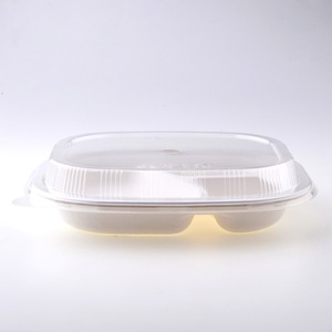 8x8 "3 Compartments Biodegradable Takeaway <b>Boxes</b> Eco-Friendly Biodegradable Food Plates Take Away Food Container - Product Image 6