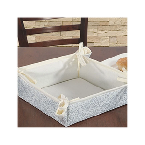 Corbeille à pain en coton lin de qualité alimentaire faite à la main point de course grand 35x25cm rectangulaire conserve la chaleur pâte douce utilisation conviviale - Product Image 4