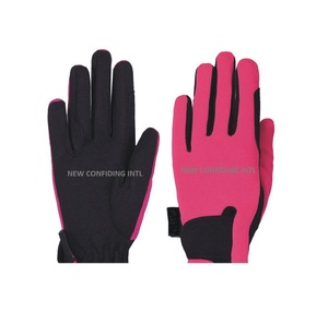 Guantes de cuero para montar a caballo de alto rendimiento, refuerzo de microfibra para invierno, equipo de seguridad para carreras ecuestres OEM - Product Image 6