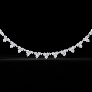 Collar de tenis de diamantes cultivados en laboratorio brillante de señora en oro rosa blanco amarillo sólido de 14 quilates con un diamante redondo - Product Image 4