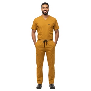 ProMens Efficient <b>Scrub</b> <b>Set</b> Soft Durable Medical Uniform with V Neck Top and Pants EasyCare Comfort for Clinics Hospitals Supply - Product Image 6