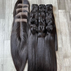 Vente de Gros Paquets de Cheveux Humains Bruts Vietnamiens Trame Osseuse Droite Grand Stock de Cheveux Vierges de Qualité Supérieure - Product Image 4