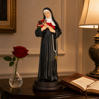 Statue en résine personnalisée de Sainte Rita de Cascia, style européen, souvenir religieux pour la décoration de la maison catholique