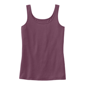 เสื้อกล้ามถักสีทึบสำหรับผู้หญิง คอกลม ชุดลำลอง ความยาวปกติ สีม่วง - Product Image 1