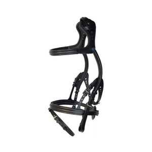 Bride de cheval en cuir de haute qualité bride en cuir véritable avec bride de cheval de saut rembourrée souple de couleur noire - Product Image 5