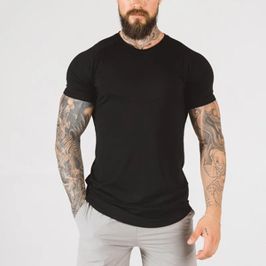 Ropa deportiva personalizada para correr, ropa deportiva de compresión para gimnasio, ropa deportiva para hombres, camisetas con cuello redondo para hombres - Product Image 3