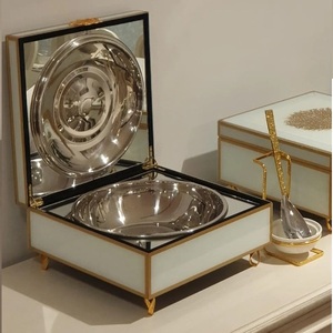 หม้อสแตนเลสเสิร์ฟอาหารทำด้วยมือทำจากโลหะอุปกรณ์ทำอาหารสุดหรู - Product Image 2