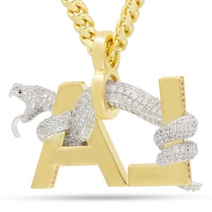 LA <b>Letter</b> Pendant In 925 <b>Silver</b> With Iced Out Diamond Style Moissanite Stones Hip Hop Luxury Statement <b>Necklace</b> Jewelry - Product Image 4