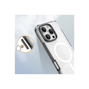 Étui compatible MagSafe pour iPhone 16 Pro Max, série ATA Polar noire, dos amovible en silicone souple, protection pour téléphone portable - Product Image 3
