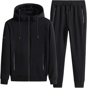 ชุดวอร์มมีฮู้ดผู้ชายไซส์ใหญ่ SAMMY WEARS สำหรับฤดูใบไม้ร่วง สไตล์สตรีทแวร์ แห้งเร็ว ผลิตจากผ้าโพลีเอสเตอร์/คอตตอนผสมขนแกะ - Product Image 4